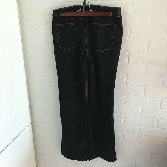 Vintage Lee Women’s Denim jeans Flare Wide legs High Rise Black Size 9-10 - Picture 6 of 6